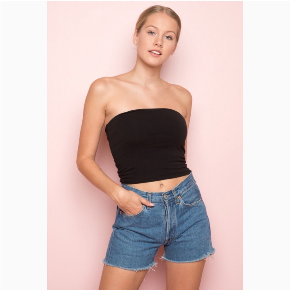 Brandy Melville Jenny Tub Top - Black - Picture 4 of 6